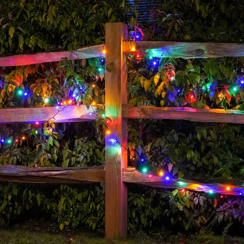 4/8pcs 400/800LED Outdoor Solar Fairy String Light 8 Flashing Modes Multicolor Twinkling String Lights Suitable for Outdoor Indoor House Garden Party Holiday Wedding Christmas Decoration