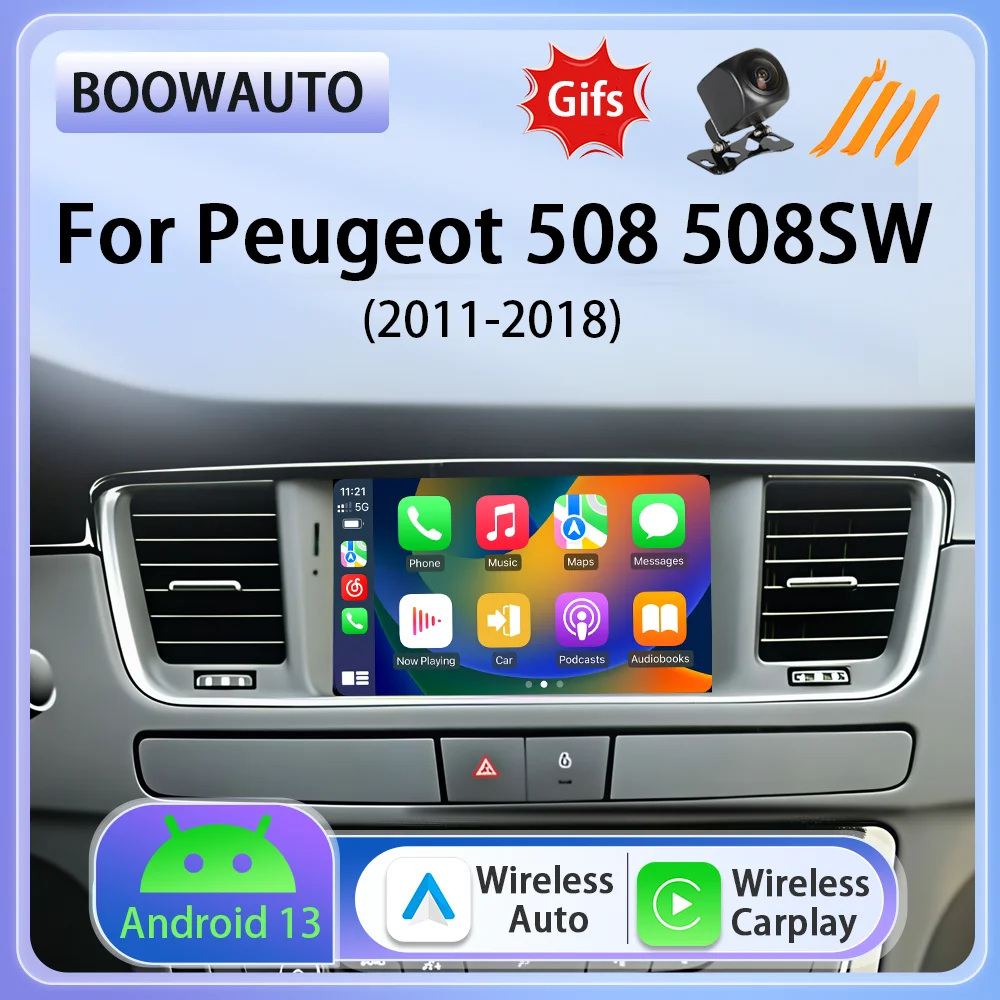 

7inch Car Radio For Peugeot 508 508SW Android 13 Wireless Carplay Multimedia Video Player GPS Navigation Wireless Android Auto