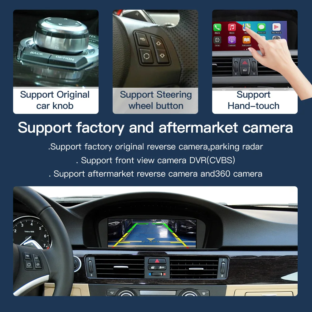 8.9“ Wireless CarPlay Android Auto Car Multimedia Touch Screen Linux For BMW 3 5 Series CIC CCC System E60 E63 E64 E90 E91 E92