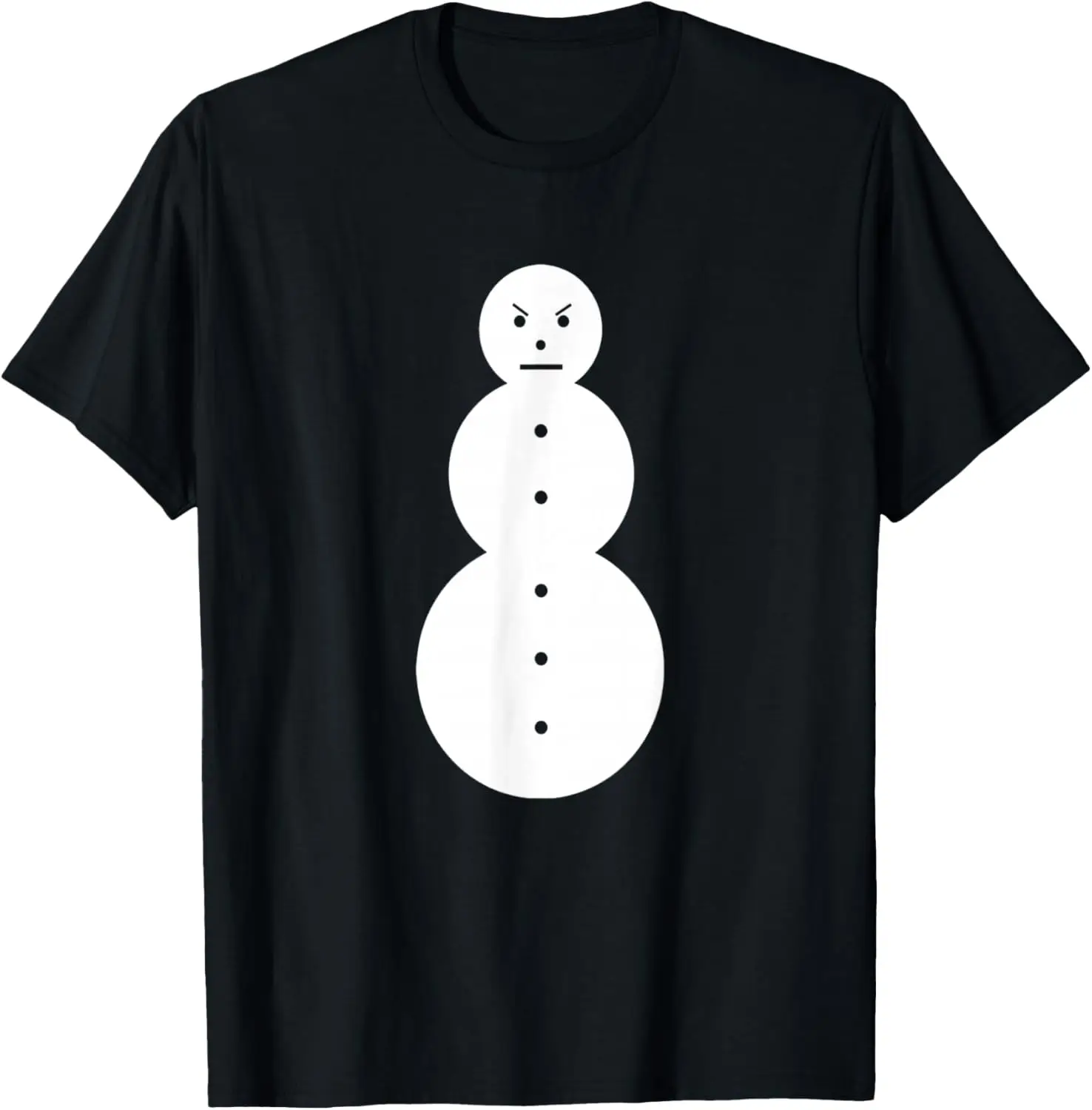 Funny Angry - The Jeezy Snowman T-Shirt Summer short-sleeved breathable sweat-wicking versatile fashion T-shirt for back-to-school season, unisex, Y2K Fashionable Cartoon Anime