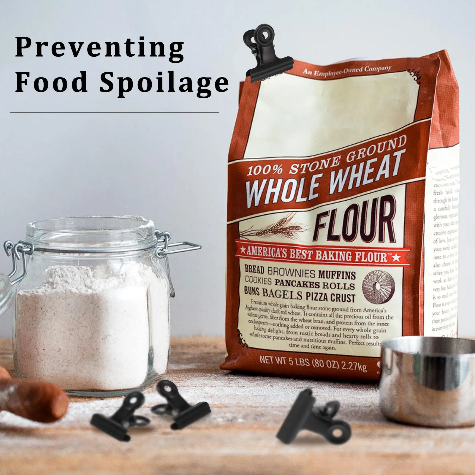 10 Pcs Shaping Clip Document Holder Clips Metal Fold Hinge Paper Clamp Ticket Stainless Steel Multifunctional