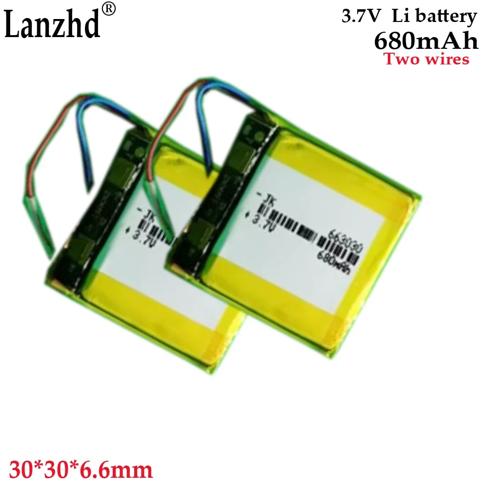 new 3.7V polymer battery For Children's smartwatch Bluetooth headset Breast pump handheld fan battery 663030