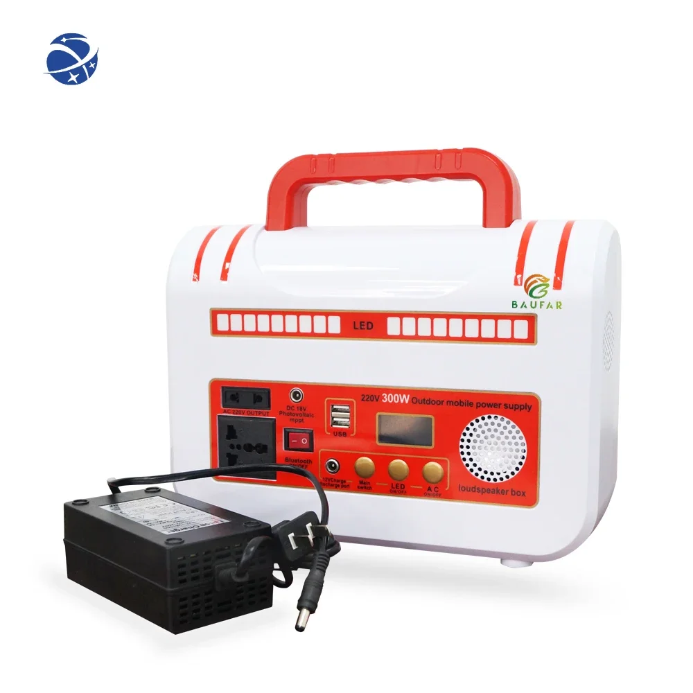 

YUNYI Manufactory wholesale AC220V/DC12V small solar energy system portable power station 300w portable power station generators