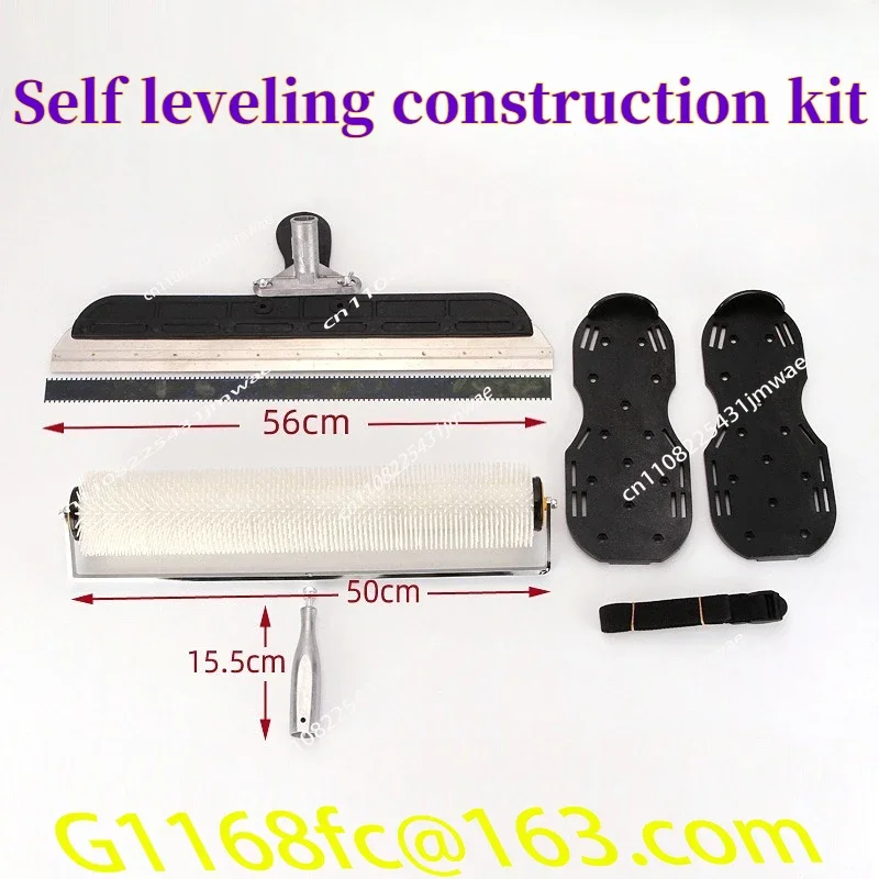 Self-leveling Cement Construction Tool Set Epoxy Floor Paint Rake, Defoaming Roller, Nail Shoe Scraper part