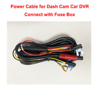 Car DVR Power Cable For Dashcam 2.6 Meters 8 Pins Power Line for Video Recorder Car Camera  for all Cars Connect with Fuse Box