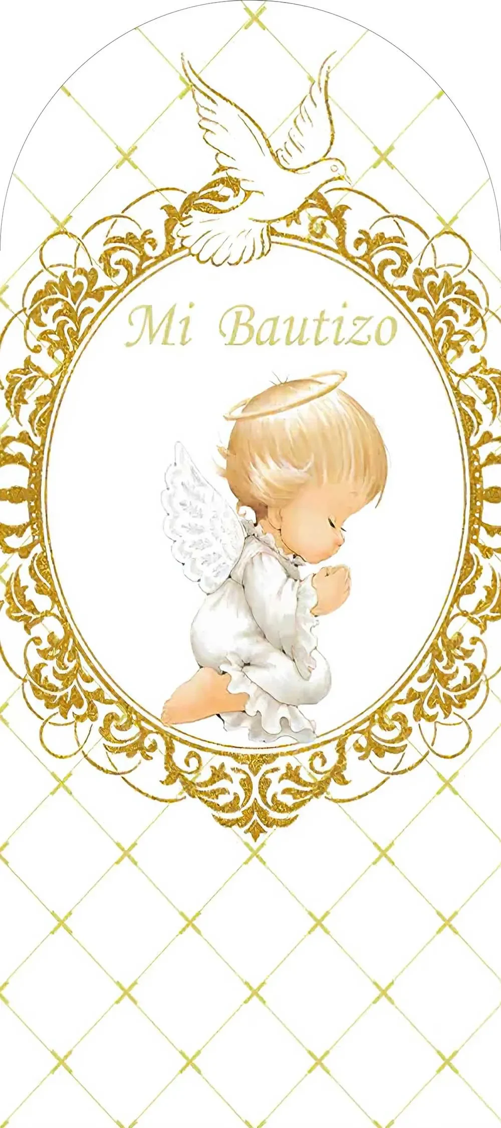 Mocsicka عرض الطفل التصوير الخلفيات بالتواصل المعمودية الملائكة الحمائم ديكور الاطفال صورة كعكة سحق كابينة تصوير راية #4