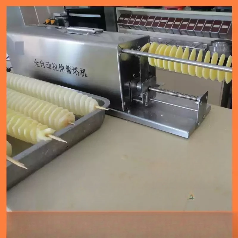 Commercial Automatic Stretch Stainless Steel Potato Slicer Potato Chip Cutting Machine Tornado Spiral Twisted Potato Sticks