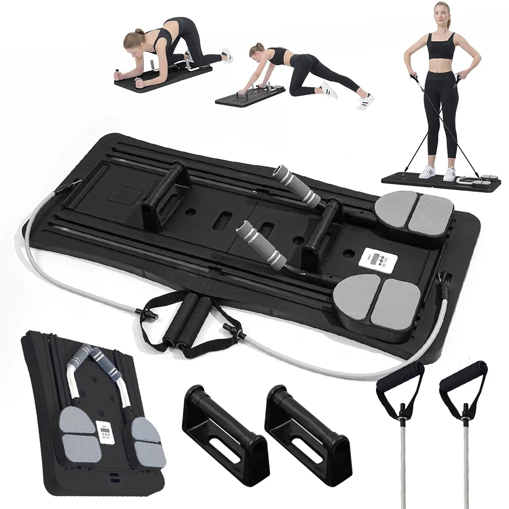 Multifunktionales Fitness-Board, Trainingsgerät, rutschfestes Bauchmuskel-Board, automatisches Rebound-Push-up-Board mit Timer für das Home-Gym