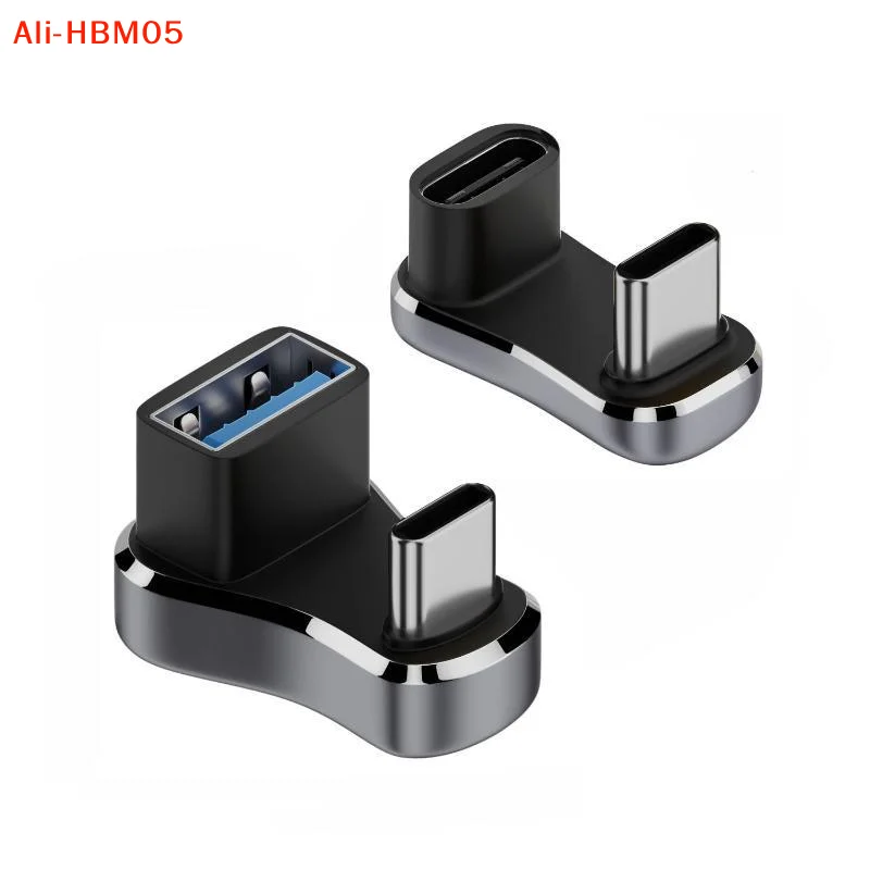 (HB05)180Degree Angle USB C Adapter TypeC Male To Female 20Gbps PD 140W Fast Charging Converter Adapter For Steam Deck Accessory