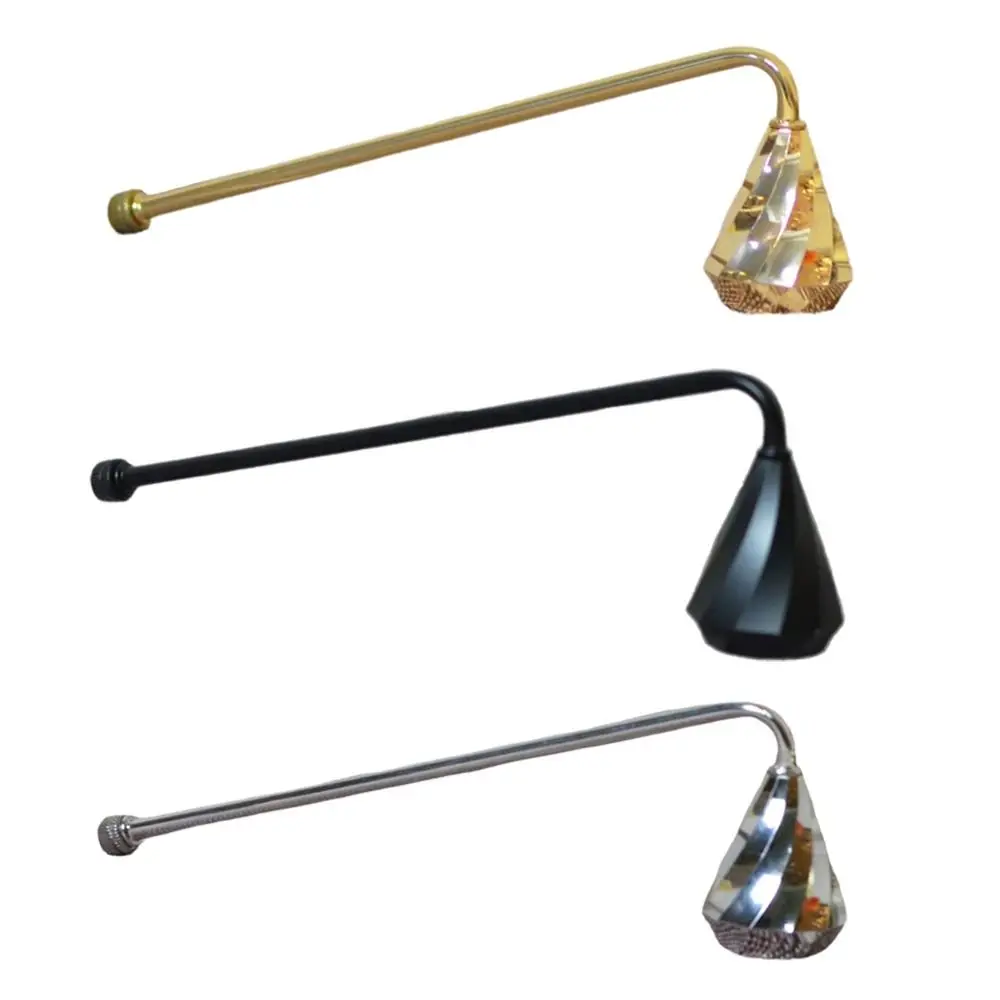 Ice Cream Shaped Candle Snuffer Long Handle Polished Surface Wick Trimmer Black Gold Silver Flame Extinguisher Candle Gift