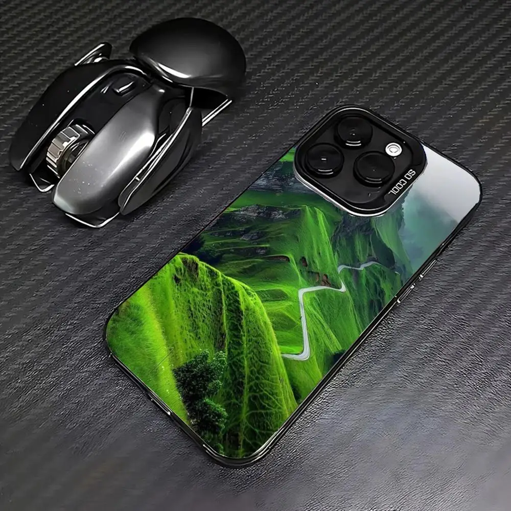 

Mountain top view case for iPhone17 16 15 14 13 12 11 Pro/ Max/Plus shock-proof rear cover anti-fingerprint