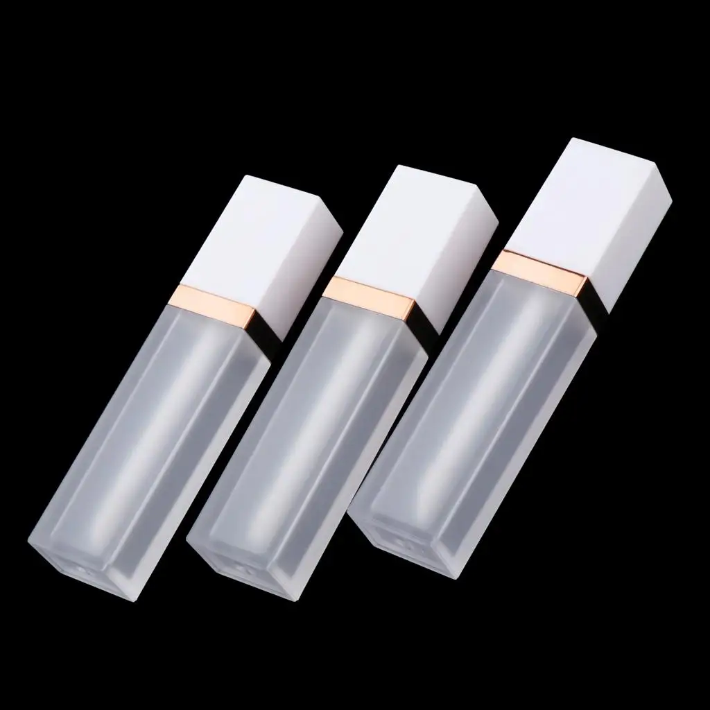 Tubos cosméticos plásticos vazios, bálsamo labial, garrafas, 3pcs x 7ml