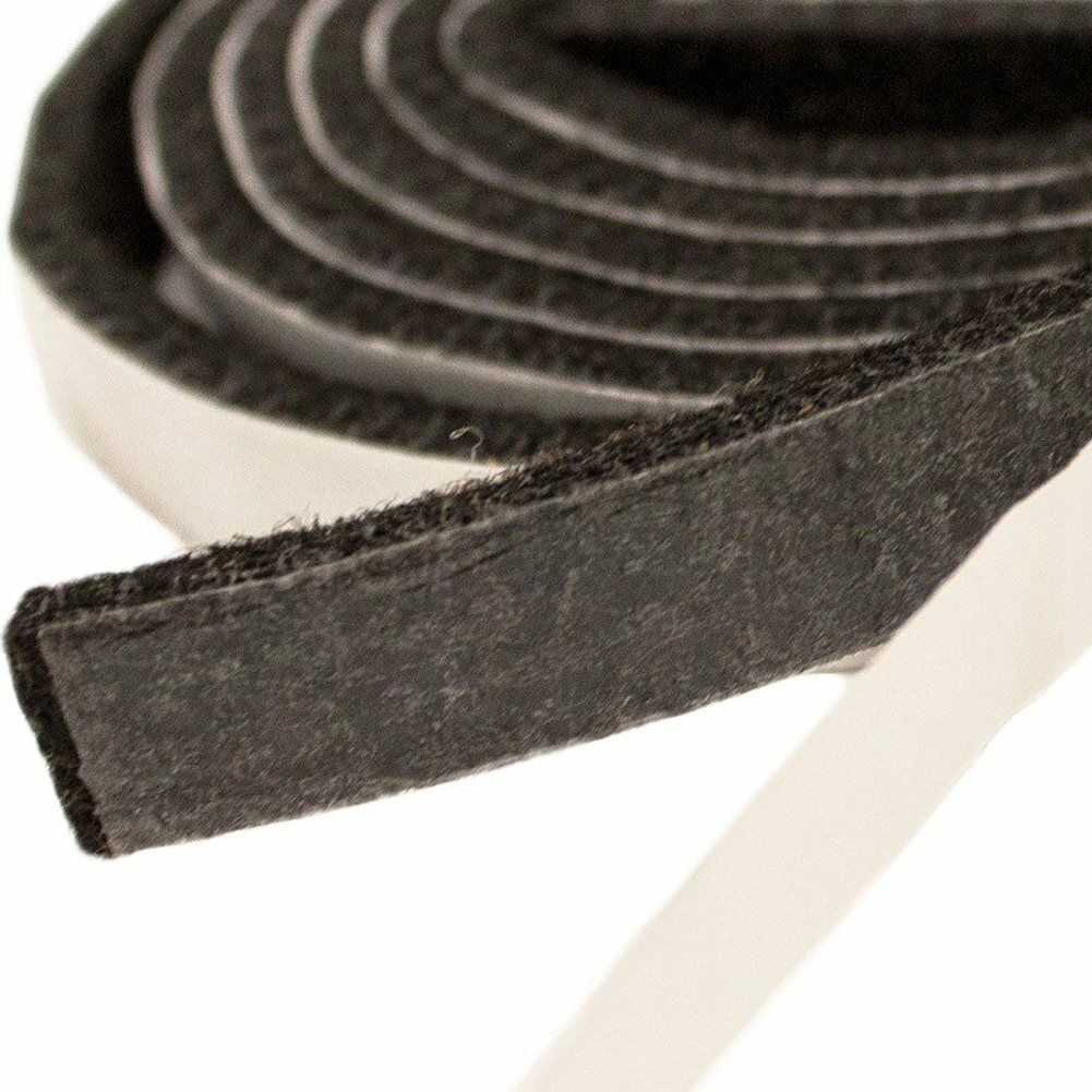 Quiet Felt Strip Self-Adhesive Felt Furniture Pad Roll Black Gray Hardware Pad Roll Reduces Vibrations Noise Transfer