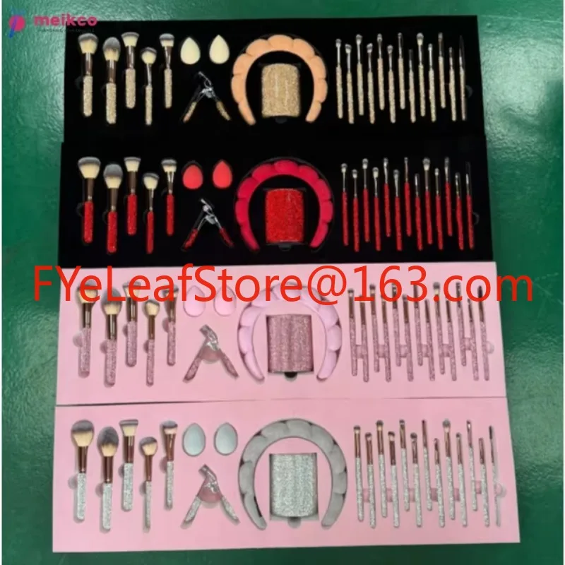 

Glitz and Glam Rhinestone Makeup Brushes Professional Style with Gift Box Customizable