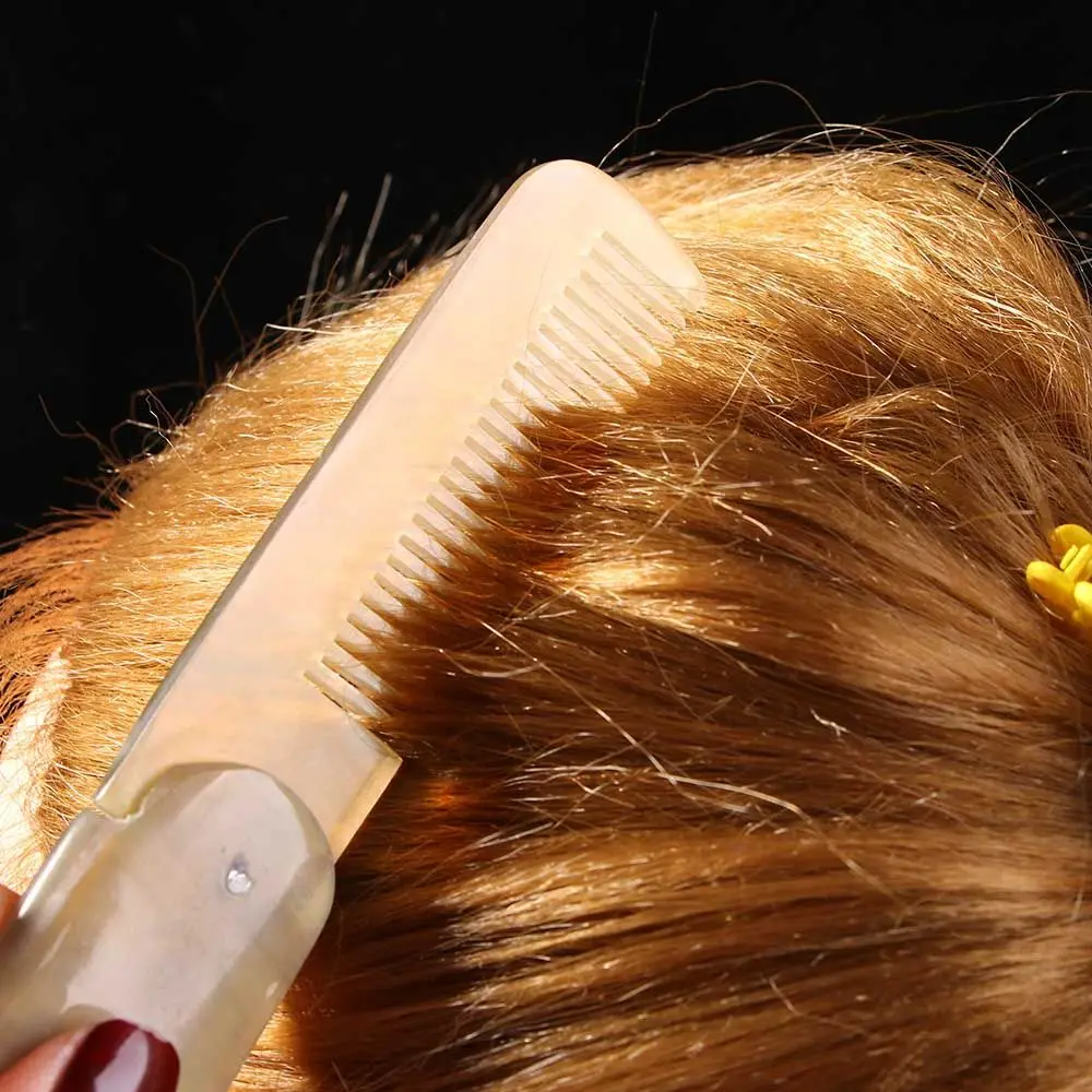 Girl Hair Styling Tool Hairdressing Yak Horn Comb Foldable Massage Comb Hair Care Tool