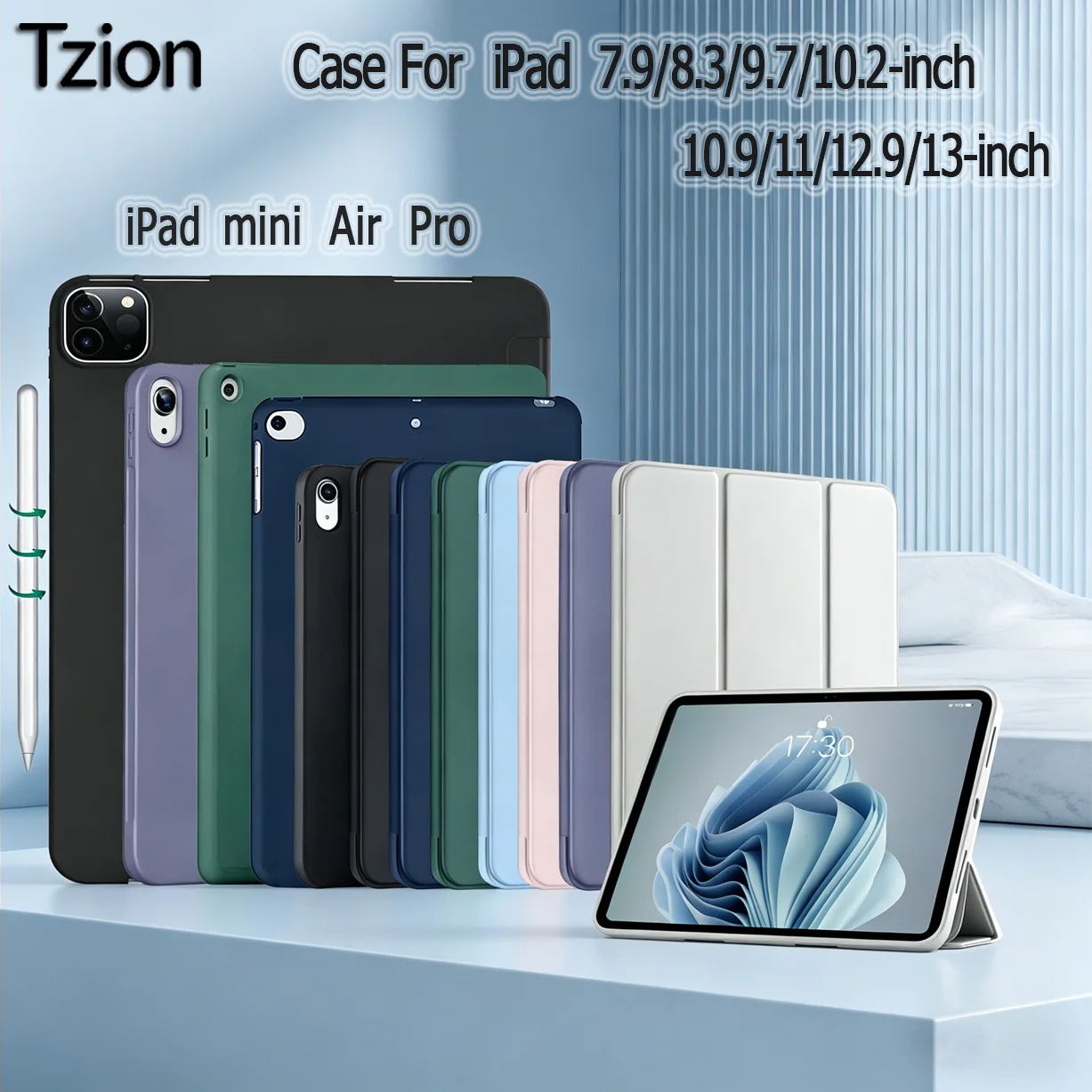 Magnetic Flip Case for Apple iPad Air Pro Mini 6th 7th 8th 9th 10th 11th Gen 1 2 3 4 5 6 7 8 9 11 7.9 10.2 10.9 11 Smart Cover