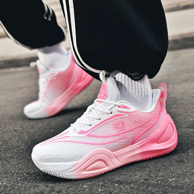 新しいバスケットボールシューズメンズ通気性快適なスニーカートレーニングスポーツバスケットボールシューズ女性のスニーカー