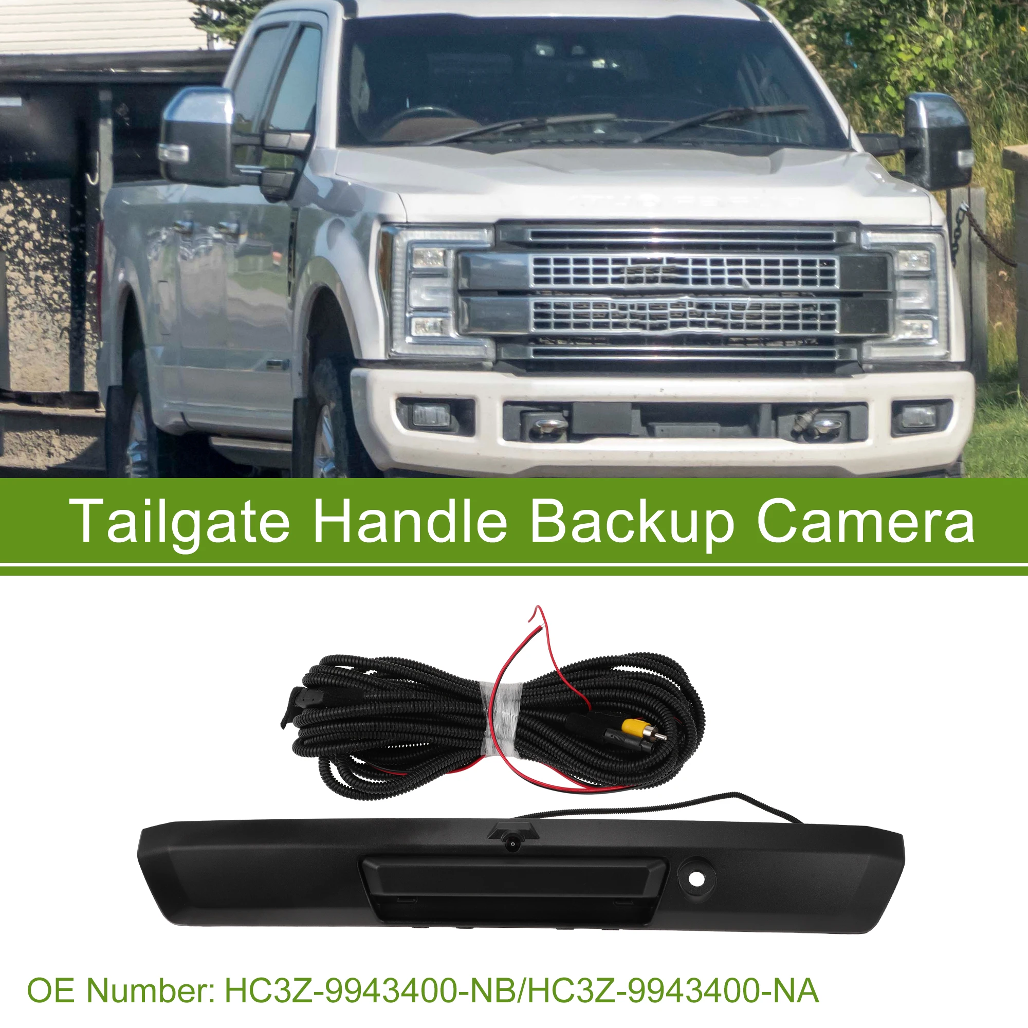 

UXCELL Tailgate Handle Backup Camera for Ford F-250 Super Duty 2017-2022 Rear View Reversing Park Assist Camera 1 Set