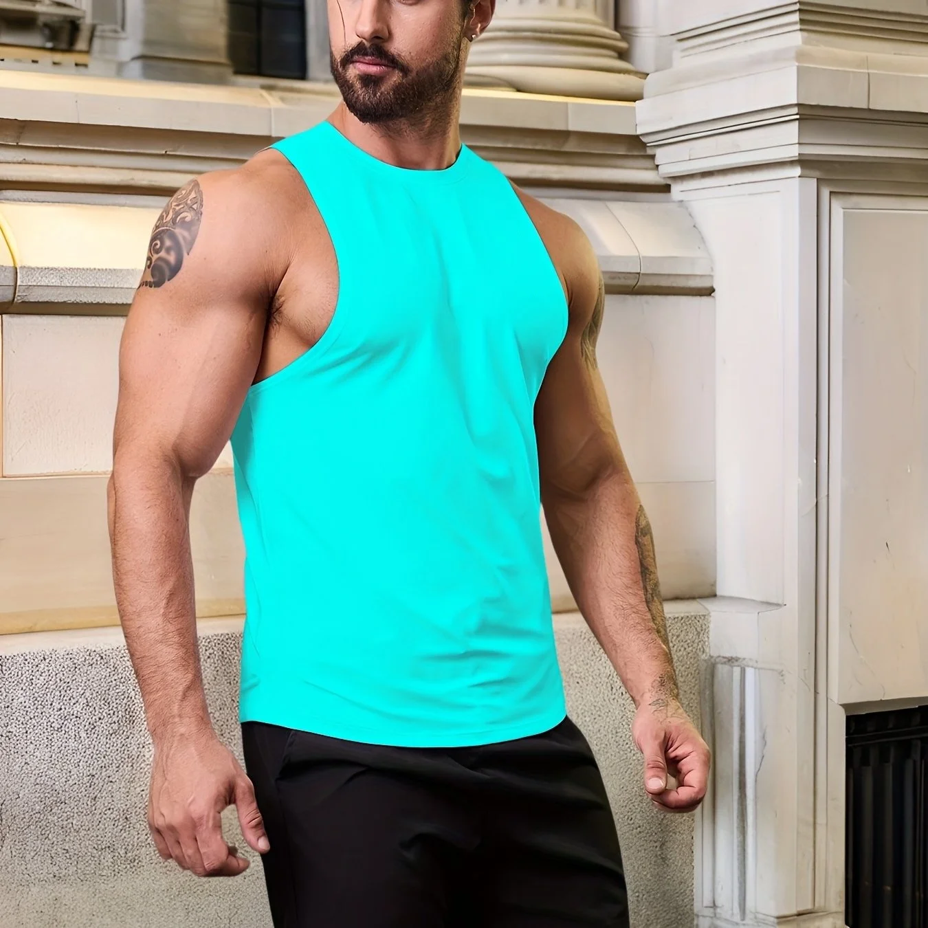 

New Sports Quick Dry Men's Vest Summer Outdoor New Gym Fitness Quick Dry Clothing Breathable Lightweight Plus Size O-neck Tank