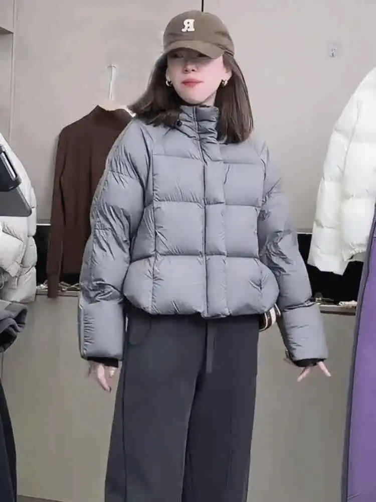 

Cloudlike Short Puffer Jacket Women's Winter Clothes New Style Small Size Loose Bread Outerwear Trendy White Duck down Hooded...