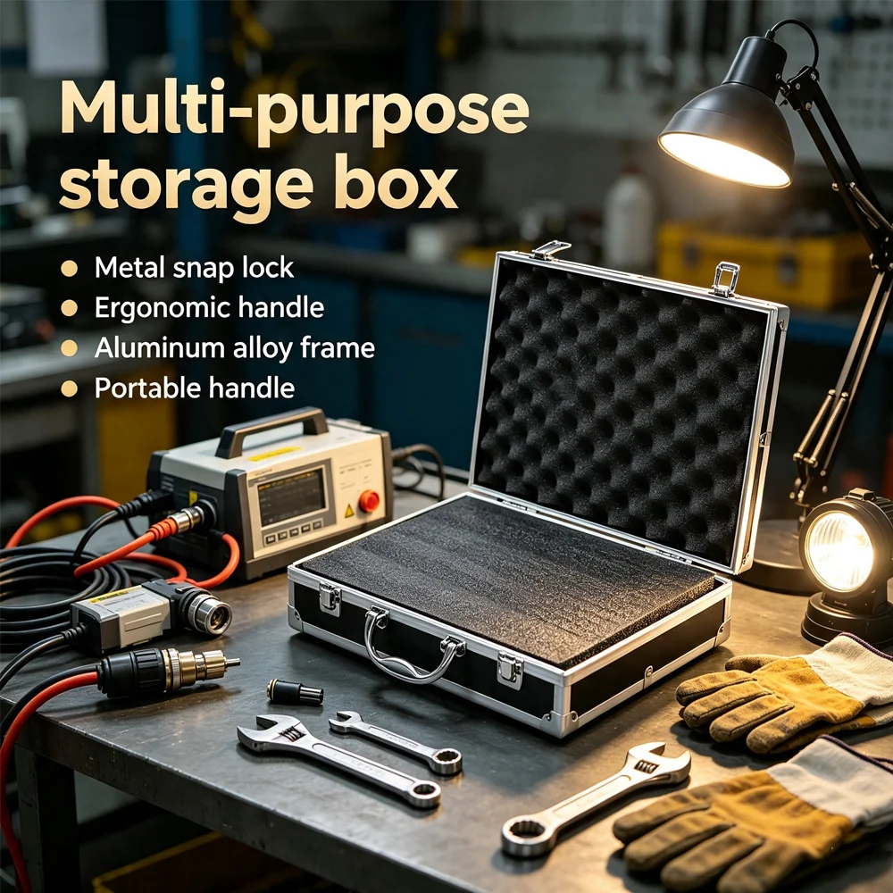 Durable Aluminum Tool Box with Safety Locks and Impact-Resistant Exterior-Protective Sponge Interior for Tools Equipment Storage