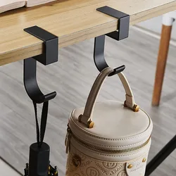 2/1pcs Adjustable Desk Edge Hanging Hook Without Punching Removable Office Desktop Edge Bag Hanger Multi-functional Storage Hook