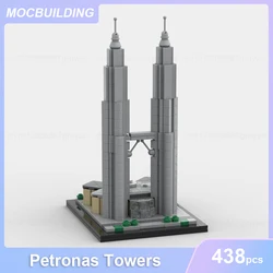 Petronas Towers & Goldin Finance 117 & Taipei 101 & Central Park Tower & Tokyo Skytree & Apple Park MOC Building Blocks Bricks