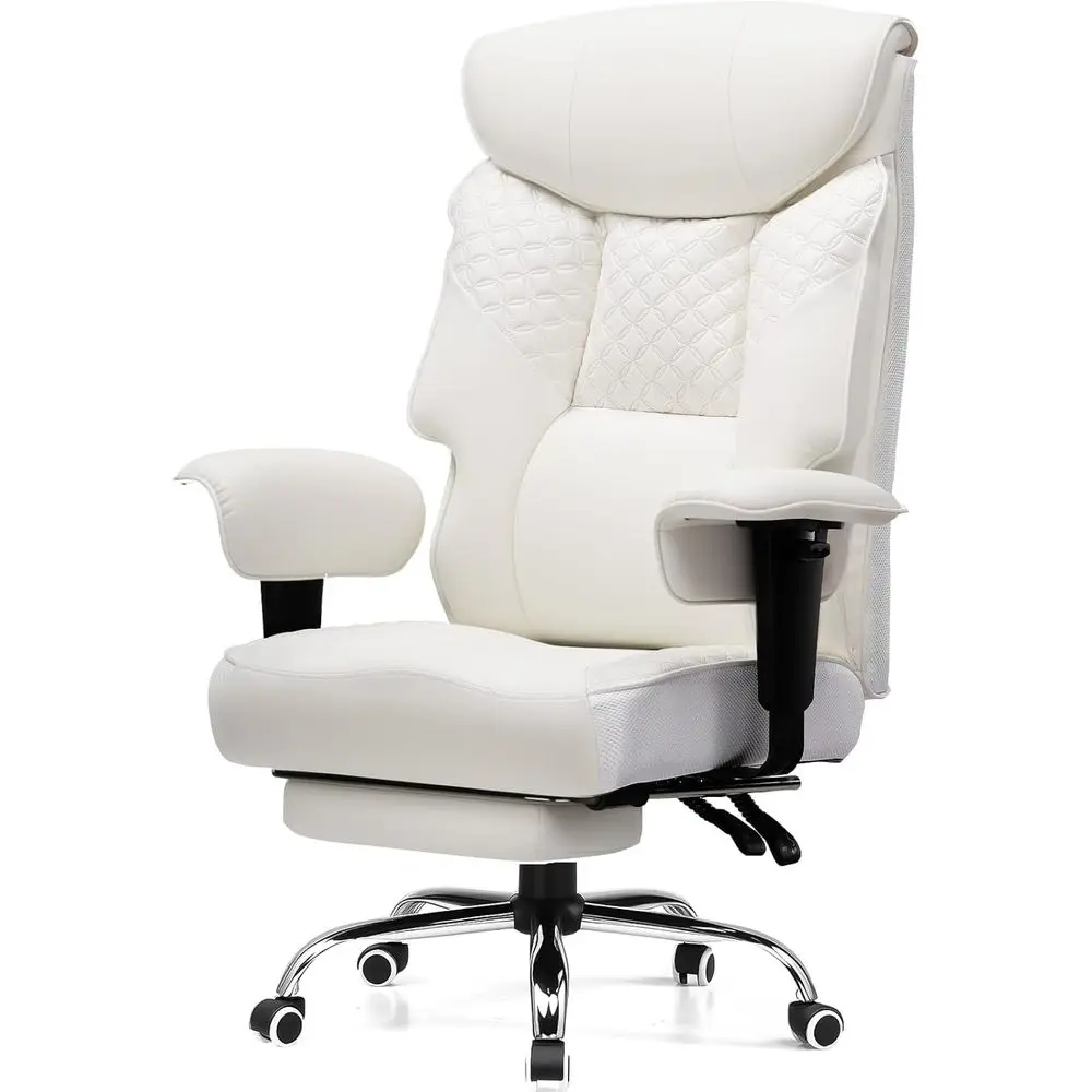 

Эргономичное игровое кресло для высоких и крупных людей, выдерживает до 180 кг, широкое сиденье, роскошная кожа, подставка для ног, 150 ° Регулируемое кресло с откидной спинкой и подлокотниками