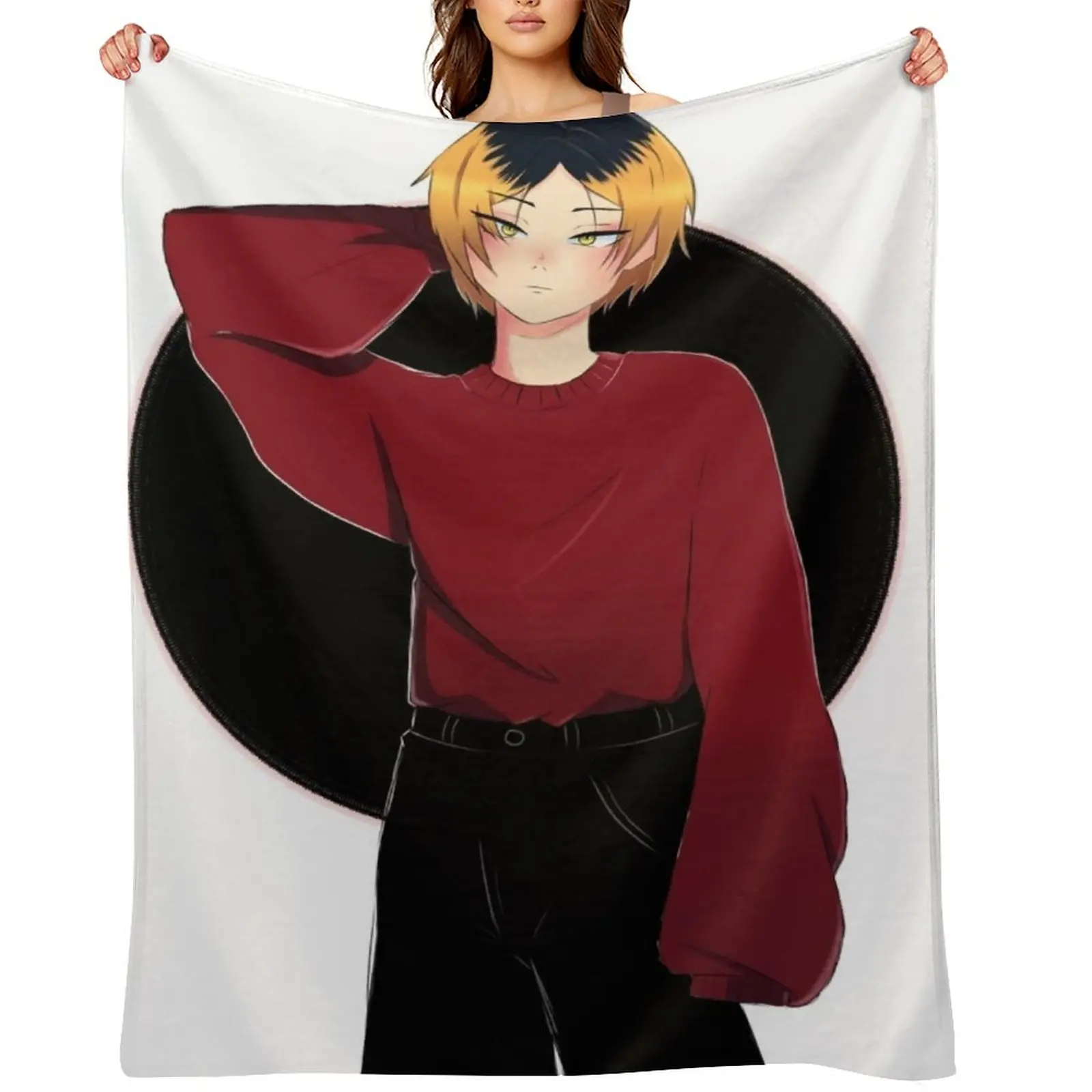 

Kenma Kozume Throw Blanket Sofas Extra Large Throw cosplay anime Luxury St Blankets