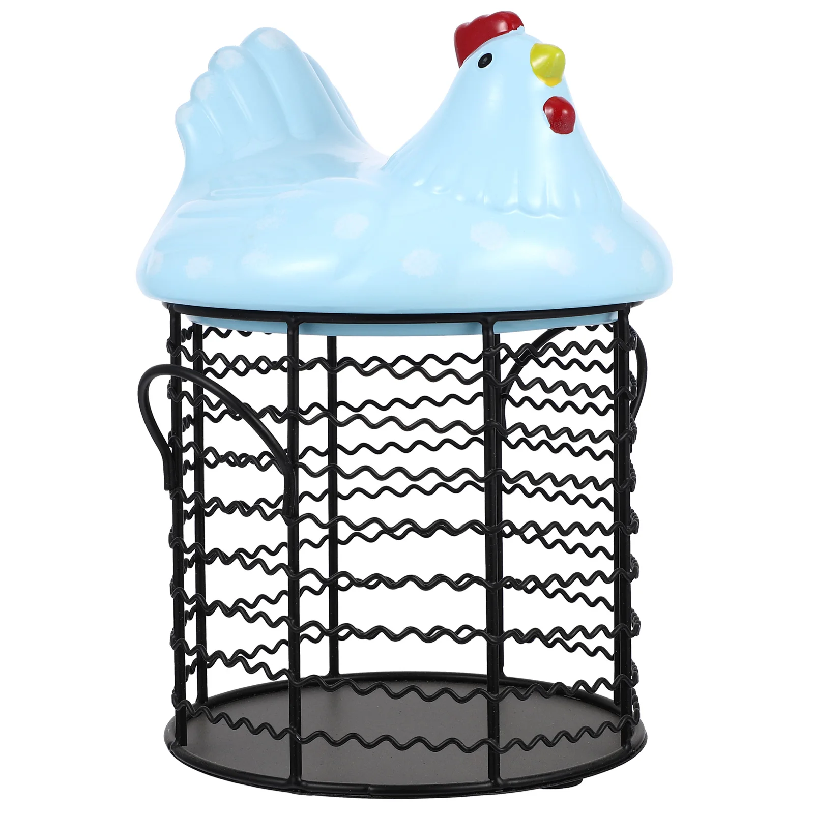 

Egg Holder Kitchen Storage Basket Large Capacity Ceramic Iron Food Storage Basket Fruit Vegetable Organizer Egg Box