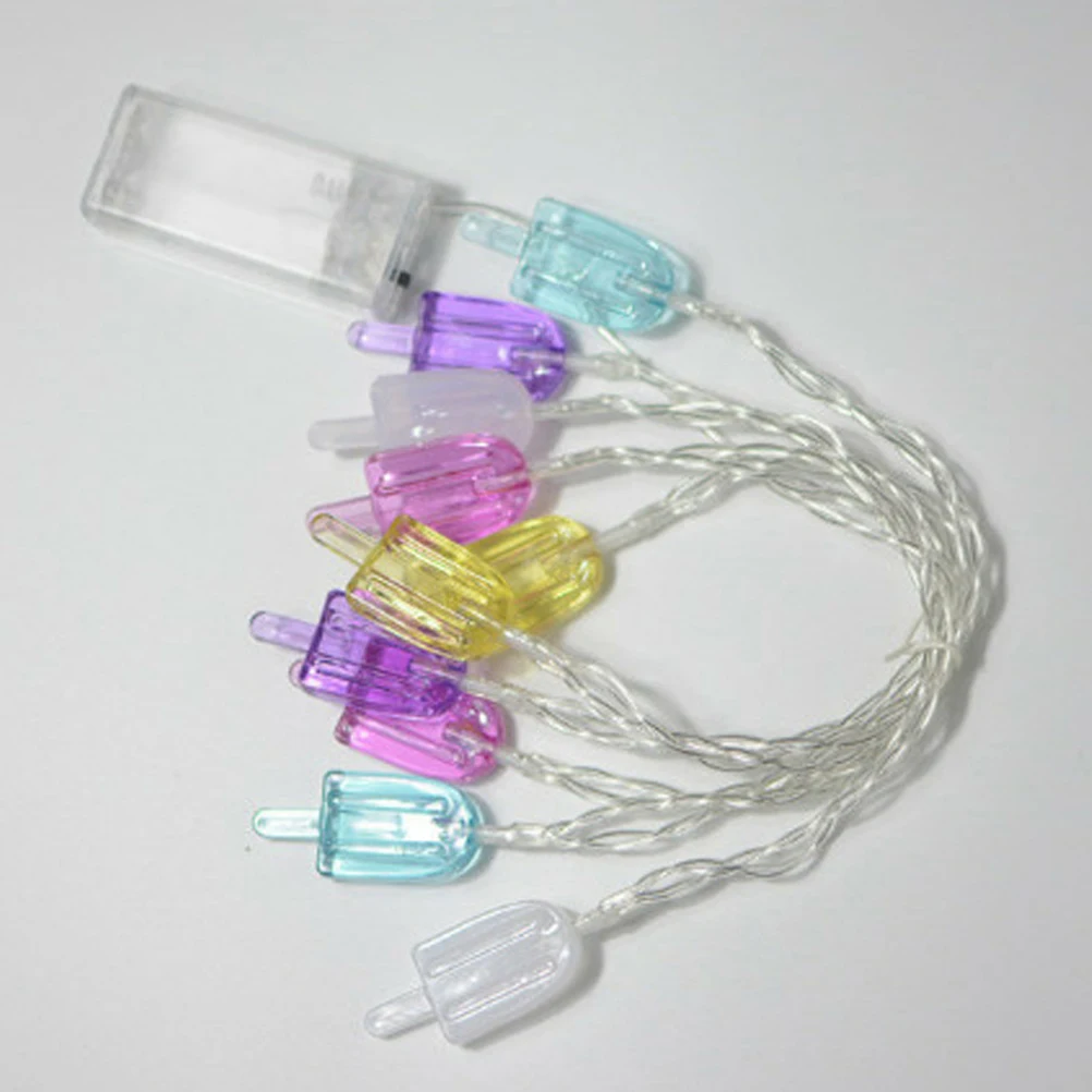 

LED Light String Popsicle Lamp String Room Decoration Christmas Party Festival Wedding Holiday Lantern 2M 10 Lights