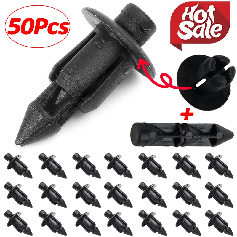 

10/50Pcs Car Bumper Fender Fastener Clips Universal Motorcycle Car Honda Yamaha Suzuki Kawasaki Plastic Rivet Fairing Clip