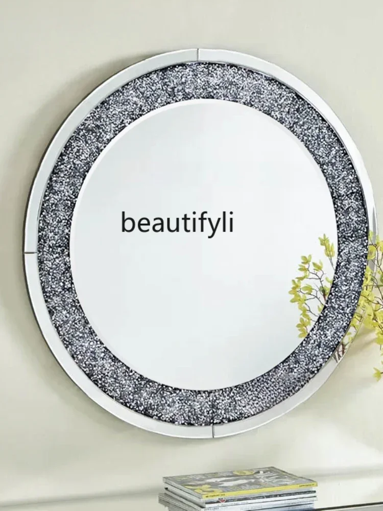 

ss7304 European Style Hallway Decorative Mirror Bathroom Bathroom Bedroom Cosmetic Mirror round