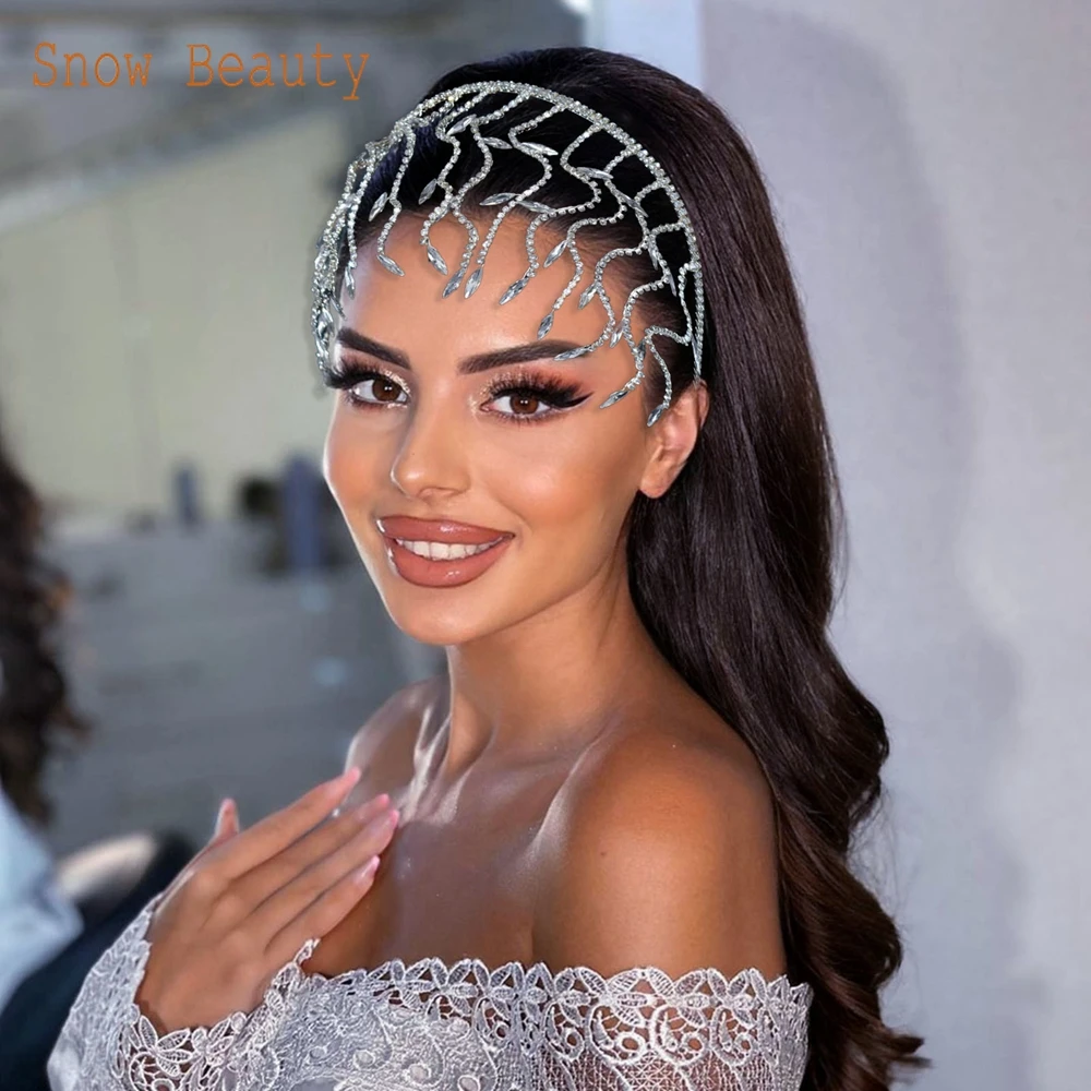 

A491 Luxury Wedding Crowns And Tiaras Bridal Hair Accessories Party Headdress Crystal Brides Hair Jewelry Women Headwear