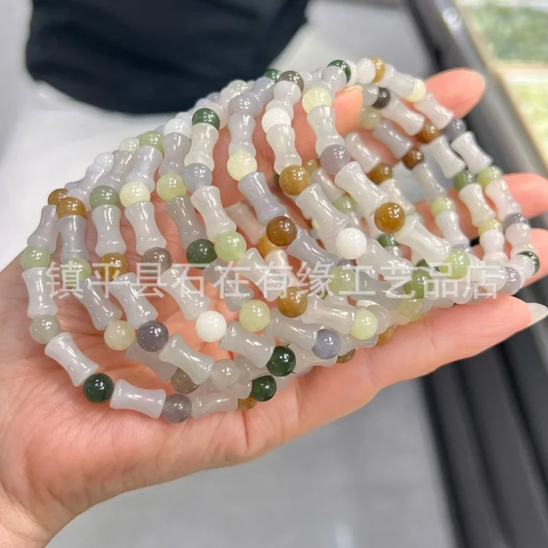 Natural , Multi-Treasure Bamboo Joint Bracelet, 