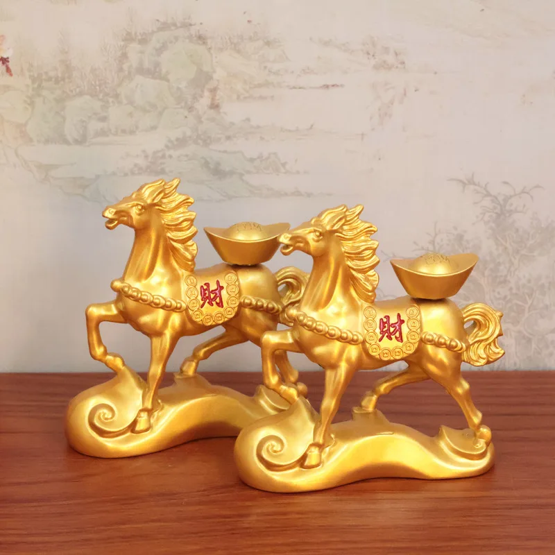 Get Rich Quickly With This Lucky Horse Figurine, A Metal Craft Featuring A Rotating Ingot, Available For Custom Design And Manuf