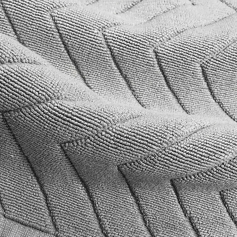 Step-On Jacquard Floor Towel for Hotel Spa Soft Absorbent Cotton Bathroom Home Mat