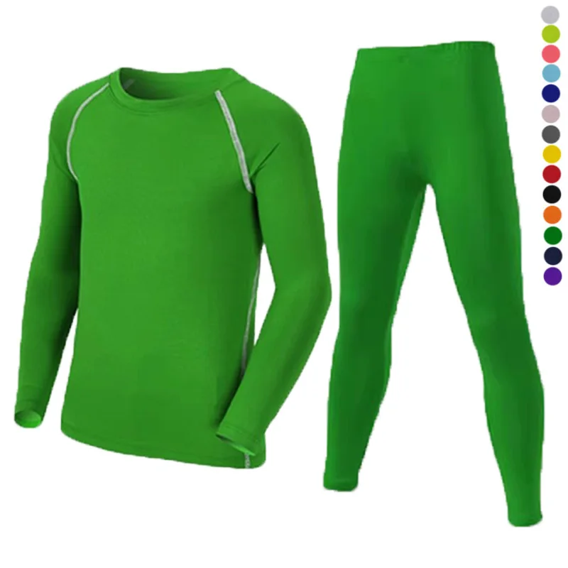 

Children Kid Boy Girl Conmproression Skiing Underwear Set Fitness Ski Snowboarding Sport Running Hiking Exercise Jogging Suit 19