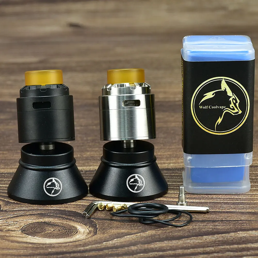 WolfCoolvape vape 1 1 Reload X RDA 304SS 24mm Squonk Pin Vape rda atomizer Rebuildable Tank rda 810 ULTEM Drip Tip atomizer tank