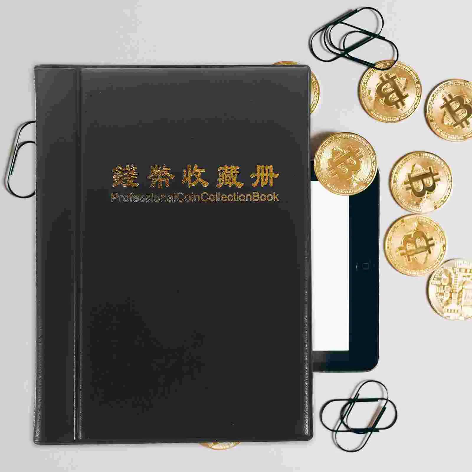 Coin Albums Collection Book Commemorative Rose Black Photo Collector Pu Holder Picture