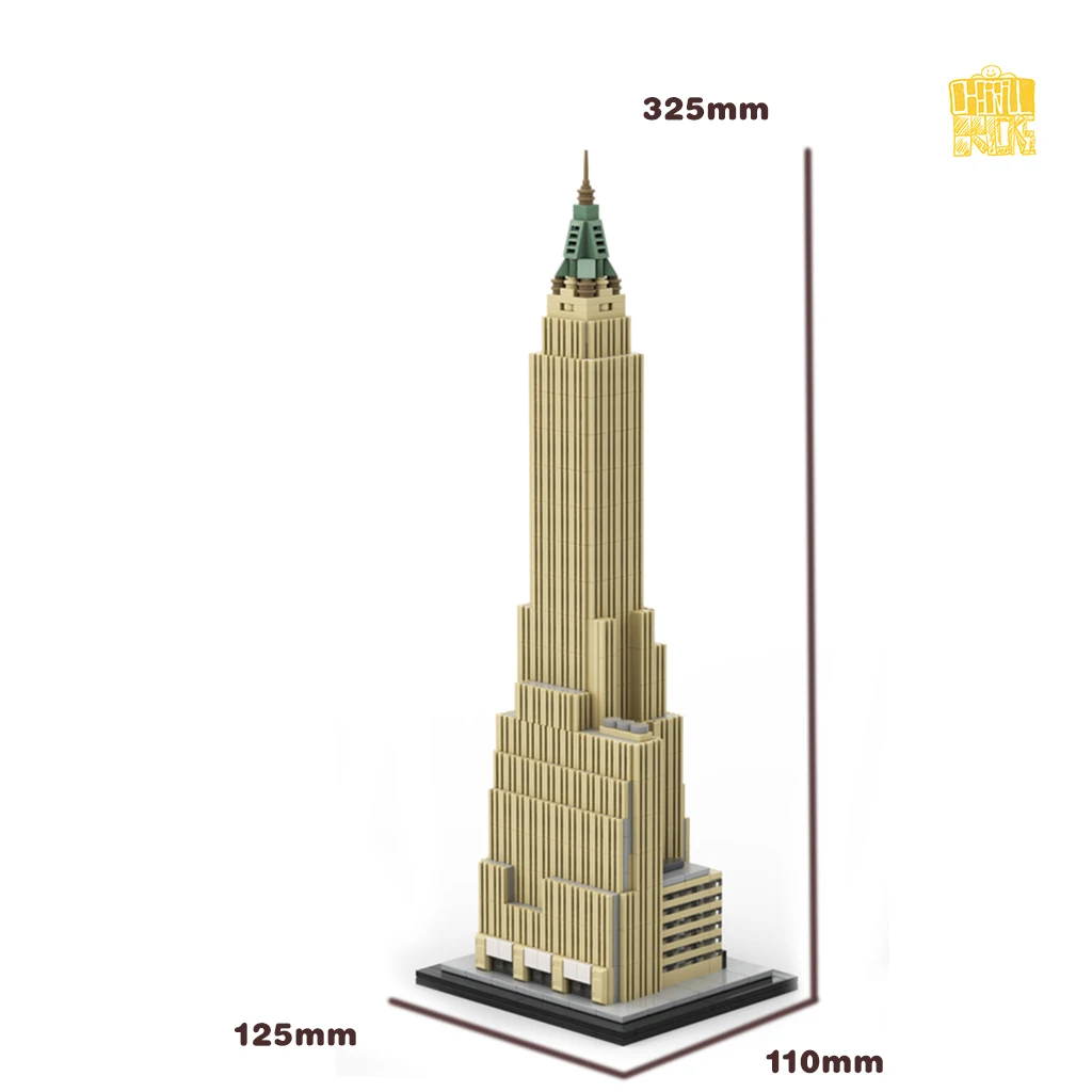 MOC-130597 40 Wall Street 1:800 Scale Bank of Manhattan Model With PDF Drawings Building Blocks Bricks Birthday Christmas Gifts