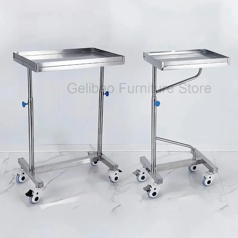 

Beauty Trolley Stainless Steel Medical Rack Barber Shop Trolley Hospital Surgery Tray Trolley Beauty Rollwagen Salon Furniture