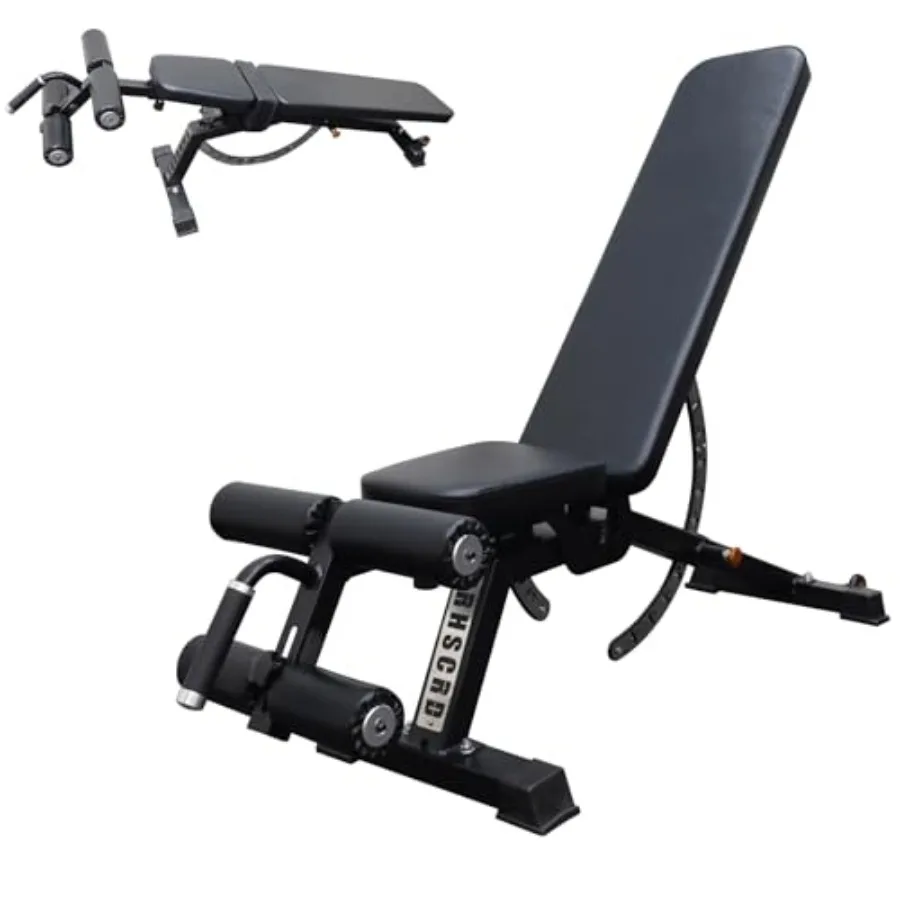 

Heavy Duty Adjustable Weight Bench 1300LBS Ccity 15-Position Incline Decline Sit Up Bench with Removable Foot Catch Foldable Gy