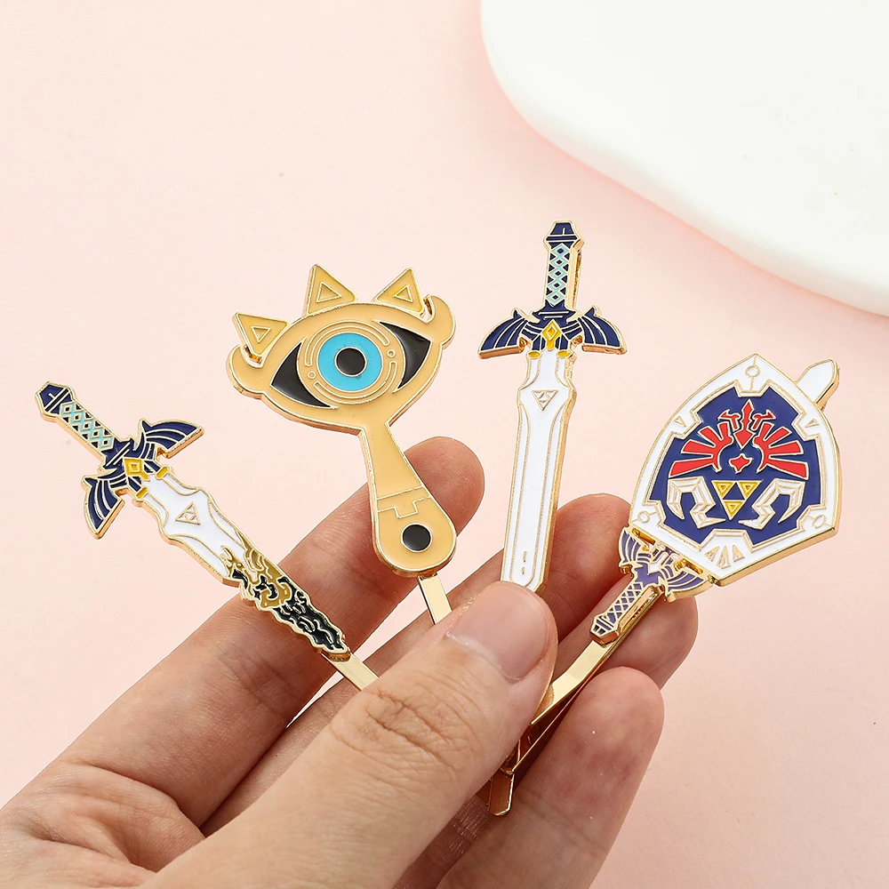 The Legend of Hair Clips New Game Zelda Tears of the Kingdom Cartoon Barrettes Headwear Hair Accessories for fans Gifts