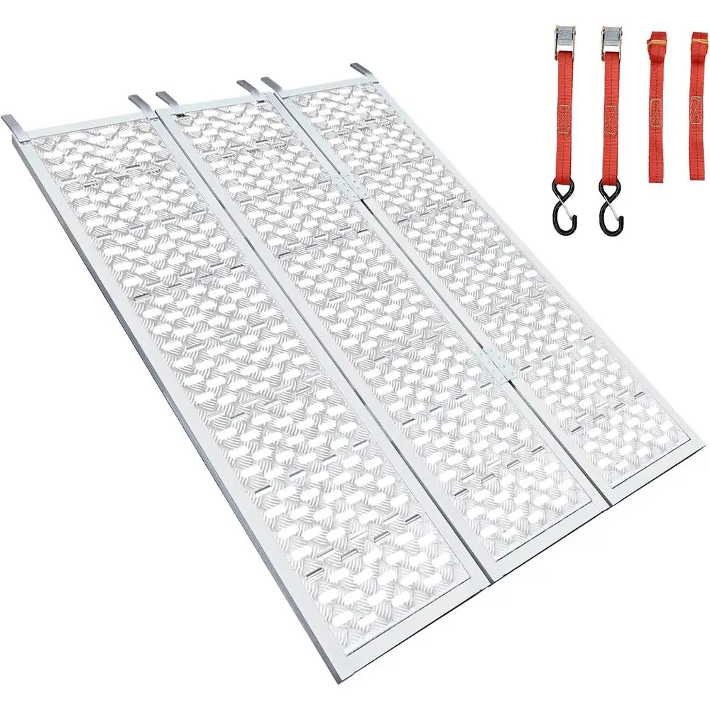 

Алюминиевая погрузочная платформа для 1500 фунтов, 77 x 54, серебристая, с ремнями для крепления грузов для прицепов, квадроциклов, мотоциклов и грузовиков