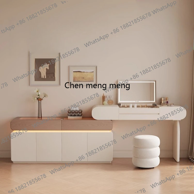 

Natural Adjustable Dressing Table Makeup Ladies Mirror Wooden Dressing Table Drawers Comfortable Penteadeira Home Accessories