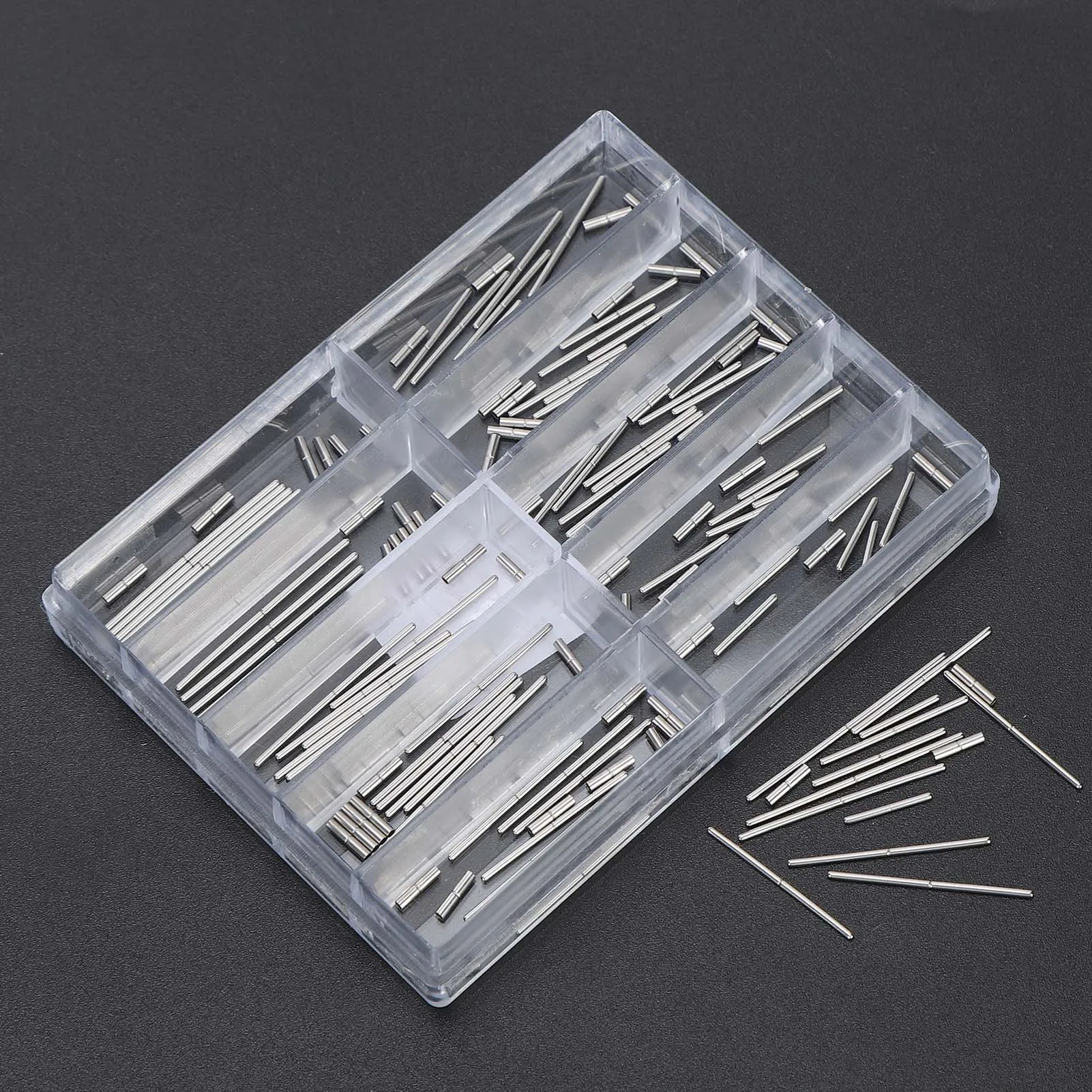 100Pcs 0.9mm 10‑28mm Watch Tube Bar Watch Tube Link Pin Watch Tube Bar Alloy Watchband Strap Clasp Link Pin Connecting Shaft