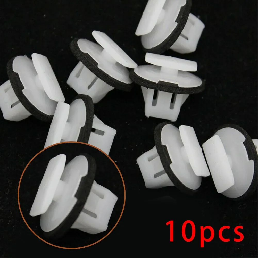 10 Pcs For Nissan Exterior-Wheel Fender Flare Molding Clip 76882JG10A White Nylon Car Replacement Parts Automotive Goods