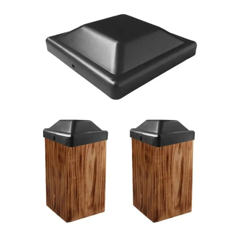 Practical Black Plastic Post Caps Durable Black Plastic Post Caps for Enhancing Outdoor Pillars Durability