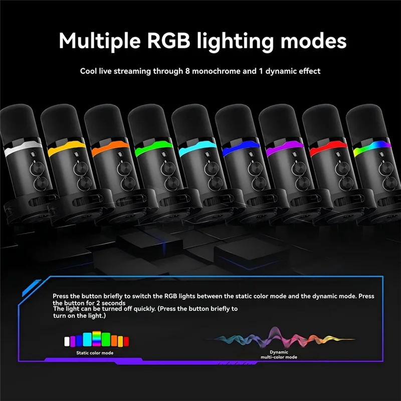 AA60-Tripod Included Q1 Professional Dynamic Condenser Microphone For Computer Mobile Phone Live Broadcast For Recording